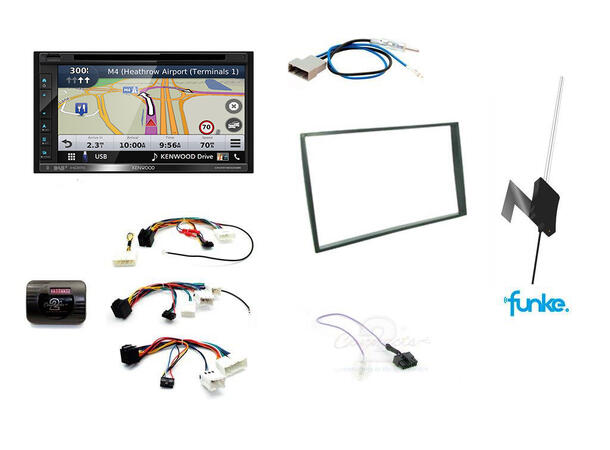 Kenwood komplett headunits pakke Nissan Juke (2010 - 2013)