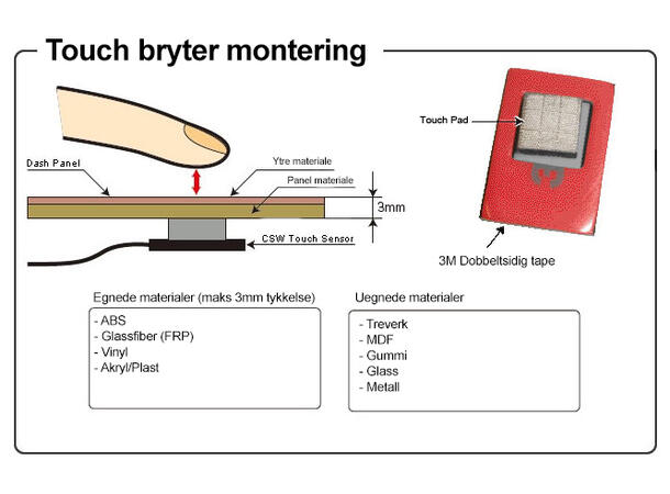 BeatSonic Skjult touchbryter Moment bryter