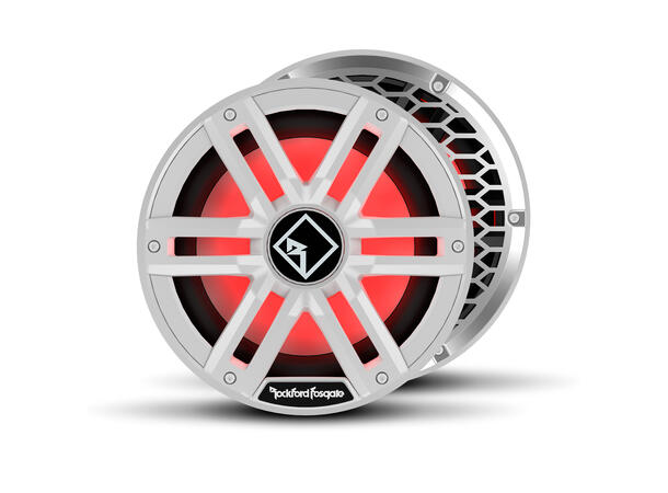 Rockford Fosgate Marine, M2 10" Hvit Marine 10", 400/1600W, 2 x 2ohm, LED-lys