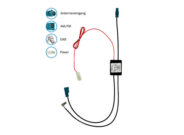 ATTB FM/DAB splitter - SMB FAKRA (Han) -> FAKRA (Hun)