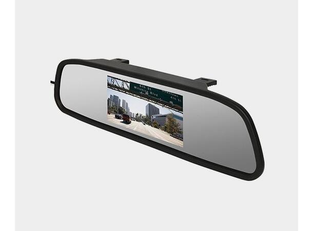 ConnectED Integrert speilmonitor Clip-on speil med innebygget 4,3" skjerm