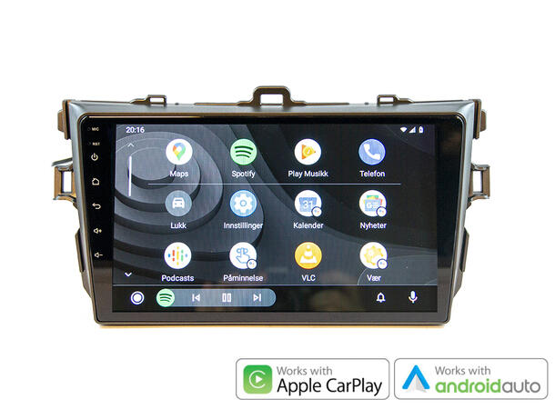 Hardstone 9" Apple CarPlay/Android Auto Corolla (2008 - 2012) Sort