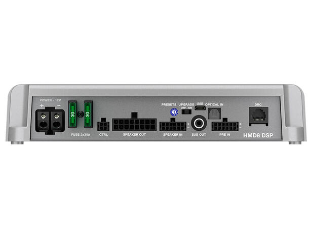 Hertz Marine HMD8DSP 8-forsterker DSP 8 x 120w @ 2ohm, 8 x 85w @ 4ohm 