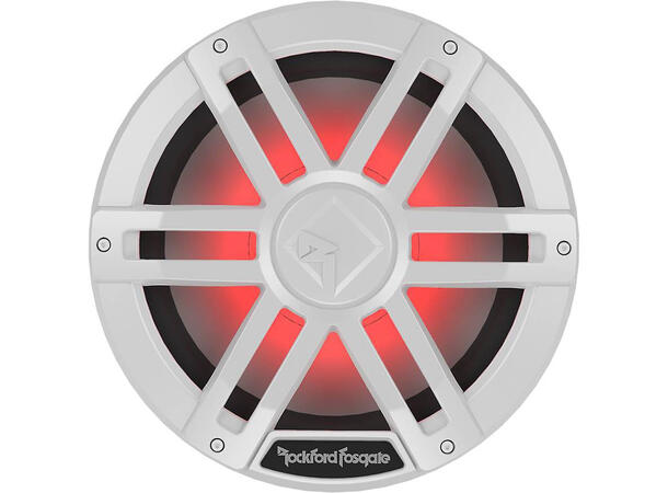 Rockford Fosgate Marine, 12" Hvit Marine 12", 300/1200W, 2 x 4ohm, LED-lys