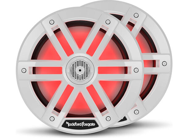 Rockford Fosgate Marine, 8" hvit Marine 8", 2-veis, 150/600W, LED-lys