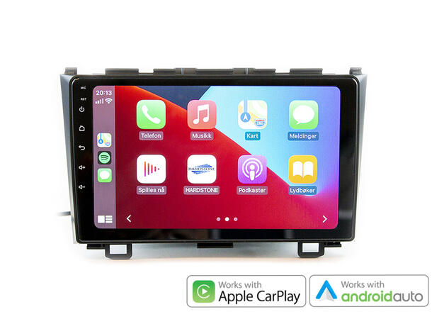 Hardstone 9" Apple CarPlay/Android Auto Honda CR-V (2007 - 2012) u/Navigasjon