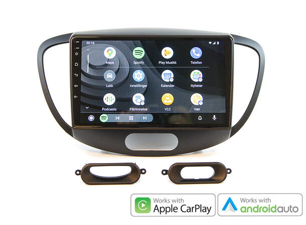 Hardstone 9" Apple CarPlay/Android Auto Hyundai i10 (2008 - 2013)