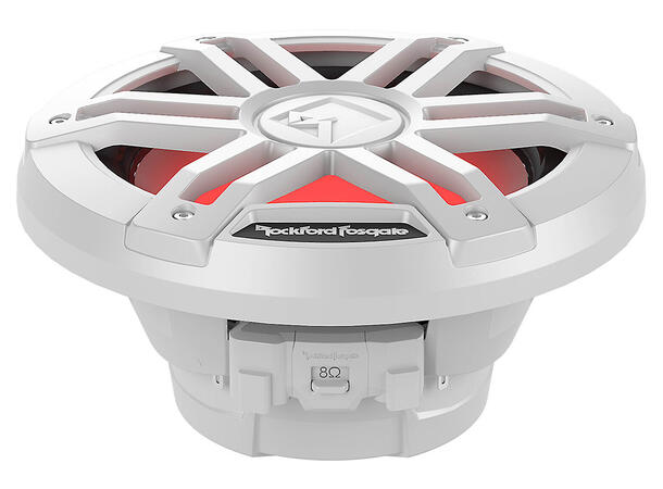 Rockford Fosgate Marine, 8" Hvit Marine 8", 150/600W, 2 x 4ohm, LED-lys