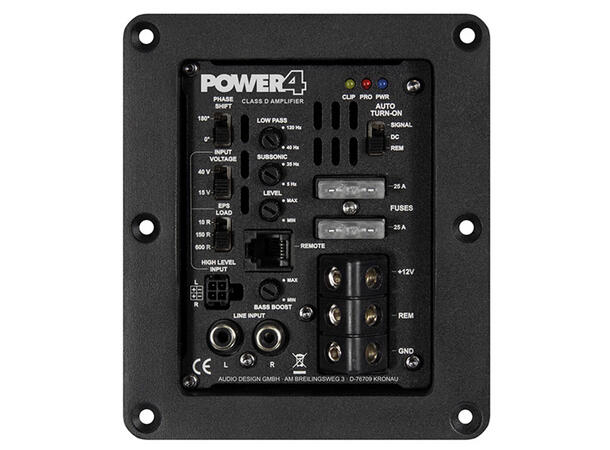 Forsterkermodul for kasser 1x460W 1x460W RMS i 4ohm, 