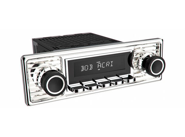 RetroSound Chrome radio DAB/AUX/BT/USB Til 60-70-talls biler 