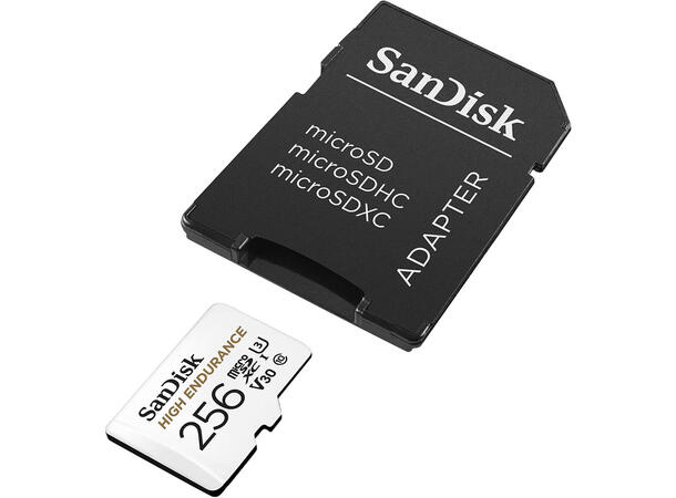 Sandisk 256GB High Endurance SD kort Designet for dashcam!