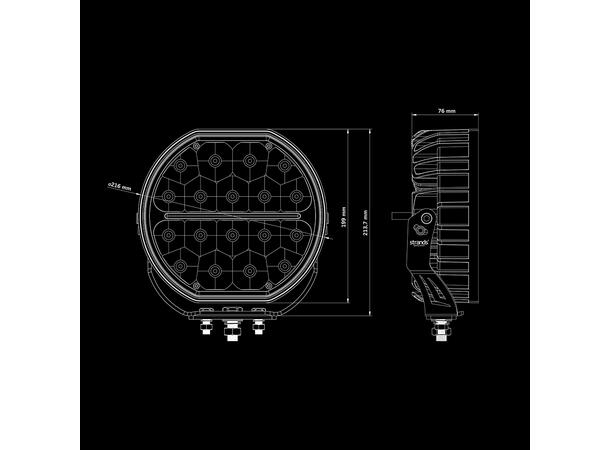 Strands Big Energy, 9" Optimalisert LED ekstralys, 126 Watt, 11.908 Lumen