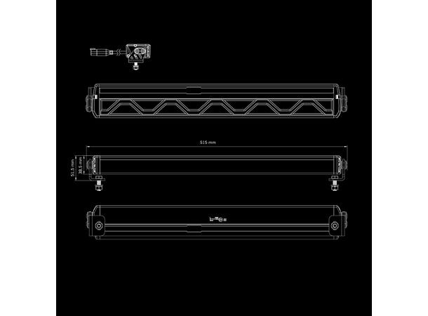 Strands Firefly LED-bar 20" Enkel radet LED-bar på 20", 10.670 Lumen 