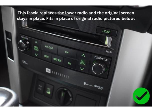 InCarTec Monteringsramme 2-DIN Toyota Landcruiser 150 (2009 - 2013) 