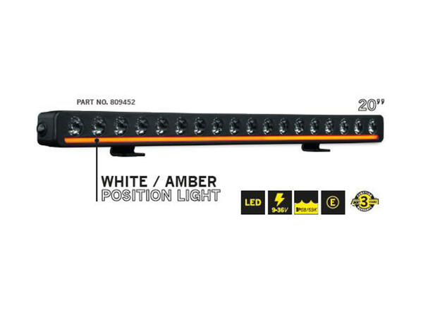 Strands  Nuuk D-line LOW PROFILE 20" LED-lys low profile m/possisjonslys 
