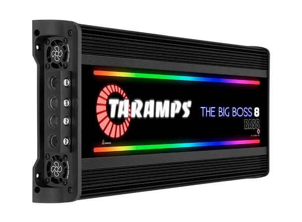 Taramps Bilforsterker 1x8000W 0,5~2ohm 0,5~2 ohm Sort utførelse / RGB