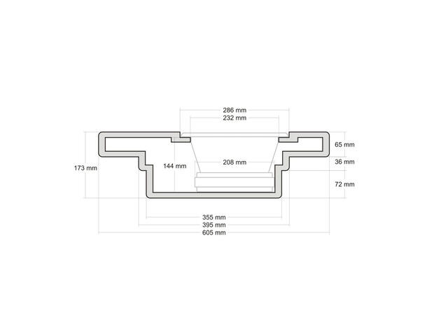 ConnectED 10" basskasse Reservehjulsbrønn (16" hjulstørrelse) 