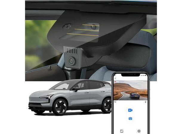 FITCAMX Integrert 4K Dashcam (foran+bak) Volvo EX30 (2024 -->) 