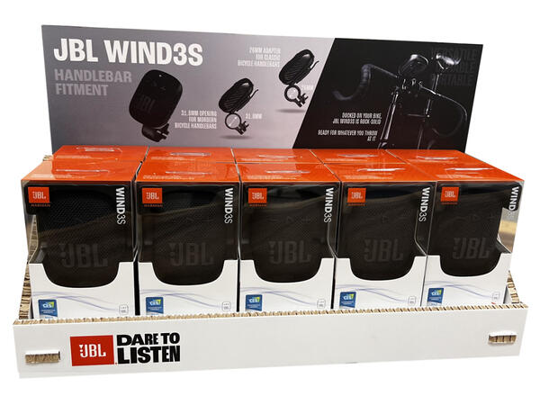 JBL WIND3S bærbar BT høyttaler sort Kompakt BT med feste for sykkelstyre