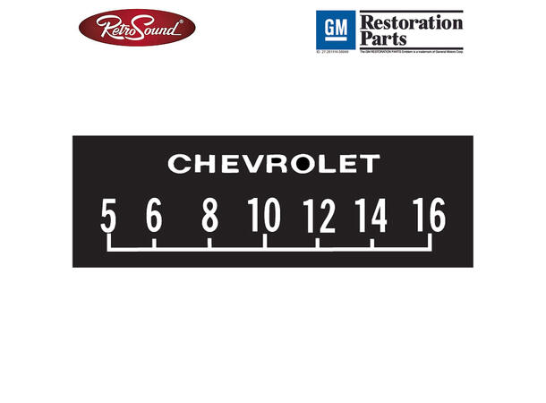 RetroSound SCP16 Skjembeskytter GM Chevrolet logo 