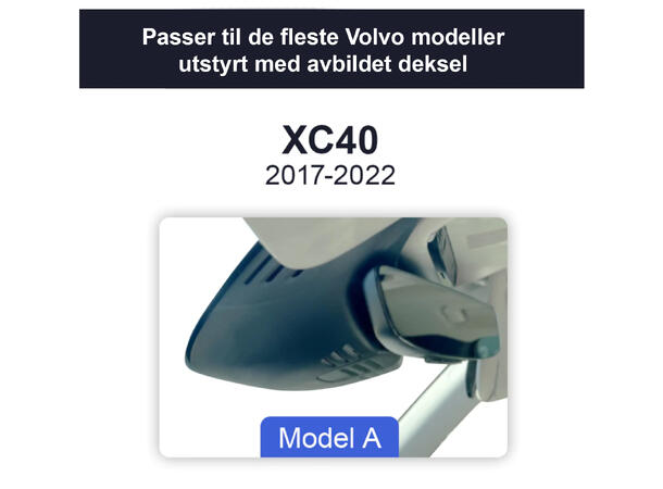 FITCAMX Integrert 4K Dashcam (foran) Volvo XC40/EX40 Electric (2018-->)