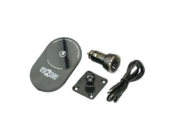 KRAM Fix2Car trådløs lader iPhone 12/13 (15w), magnet feste 
