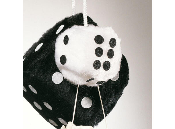 AH Terninger 8x8 cm sort Pynt opp i kjøretøyet med terninger 