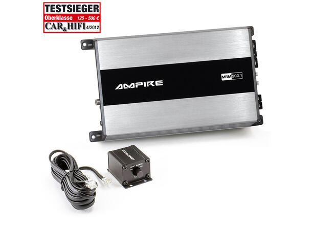 Ampire 1-kanals forsterker - 12V 1 x 500Watt @ 2 Ohm