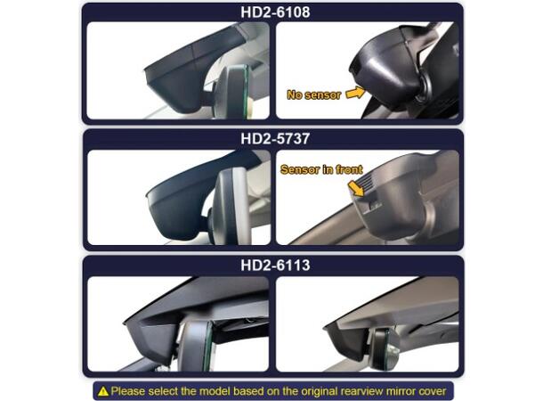 FITCAMX Integrert 4K Dashcam (foran) VW/Skoda (2016 -->) Sort 