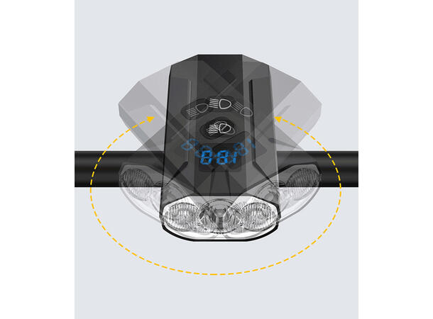 Speras UB1200 lykt for sykkel, inkl UB4 1200lm / 5200mah 