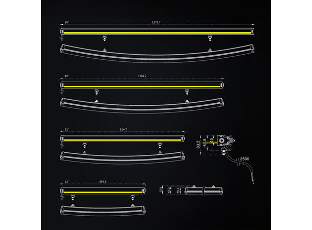Strands Siberia XP SRC LED-bar 50" Enkel radet LED-bar på 50", 15600 Lumen 