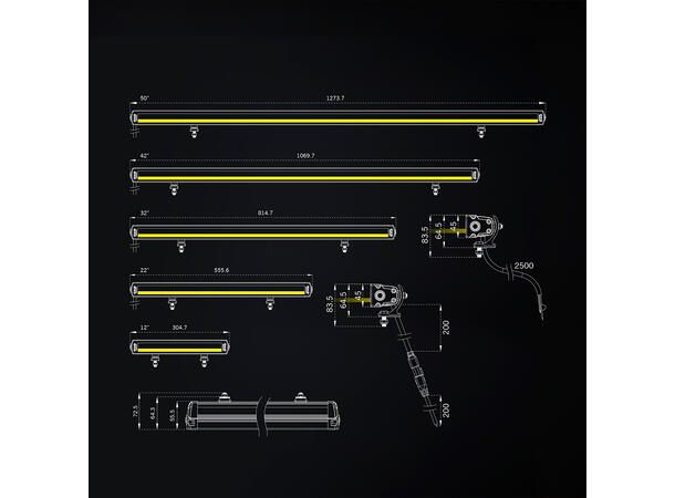 Strands Siberia XP SR LED-bar 22" Enkel radet LED-bar på 22", 7150 Lumen 