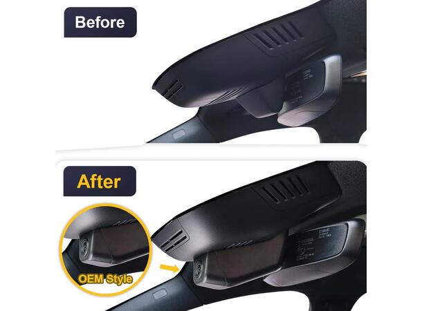 FITCAMX Integrert 4K Dashcam (foran+bak) Volvo XC40 Recharge (2021-->) 