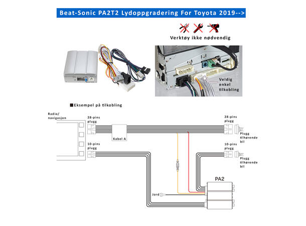 BeatSonic Kompakt Plug & Play forsterker Til Toyota/Subaru/Suzuki (2018 -->)