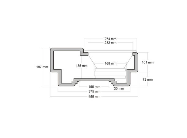 ConnectED 10" basskasse Reservehjulsbrønn (18" hjulstørrelse) 