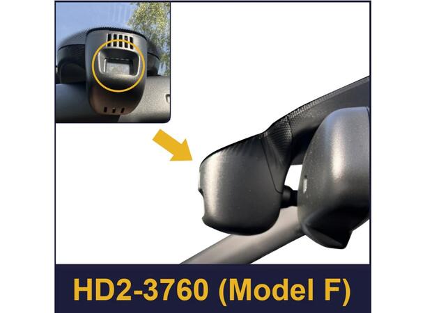FITCAMX Integrert 4K Dashcam (foran) Audi (2016 -->) Modell F Sort 