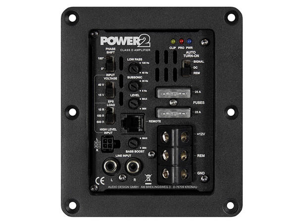 Forsterkermodul for kasser 1x475W 1x475W RMS i 2ohm, 1x245W RMS i 4ohm 