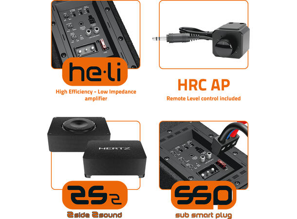 Hertz CBA250  10" Aktiv Subwoofer 500W max / 250W RMS