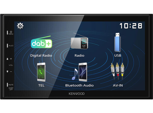 Kenwood DMX129DAB 2-DIN MEDIASPILLER -  DAB BT USB/IPHONE