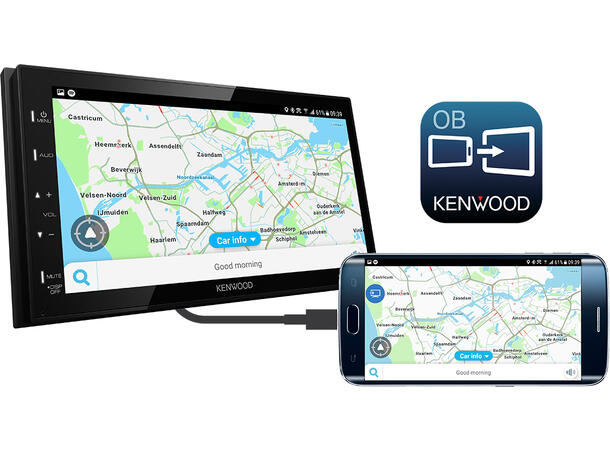 Kenwood DMX129DAB 2-DIN MEDIASPILLER -  DAB BT USB/IPHONE