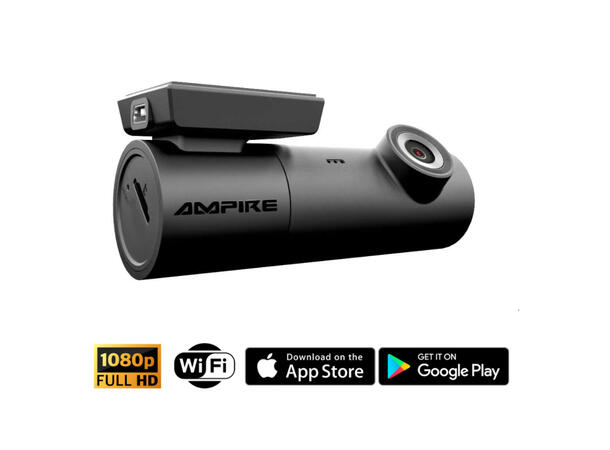 Ampire Dashcam m/WiFi og GPS 1920 x1080P oppløsning