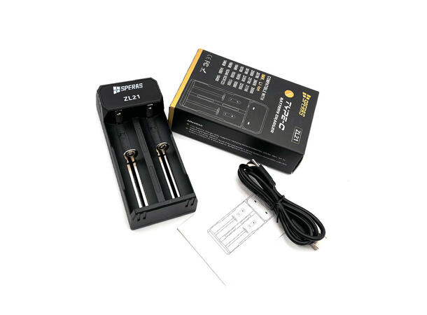 Speras Lader for 2 batterier TYPE-C ladekontakt 