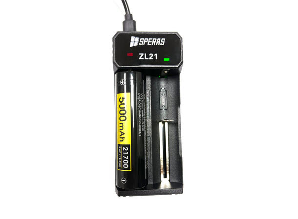 Speras Lader for 2 batterier TYPE-C ladekontakt 