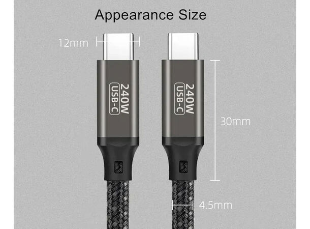 ConnectED Phone Kabel 2 meter Type-C USB Type-C til USB Type-C 