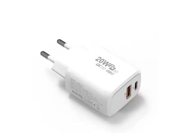 ConnectED Phone hjemmelader 20W, både USB og Type-C utgang 