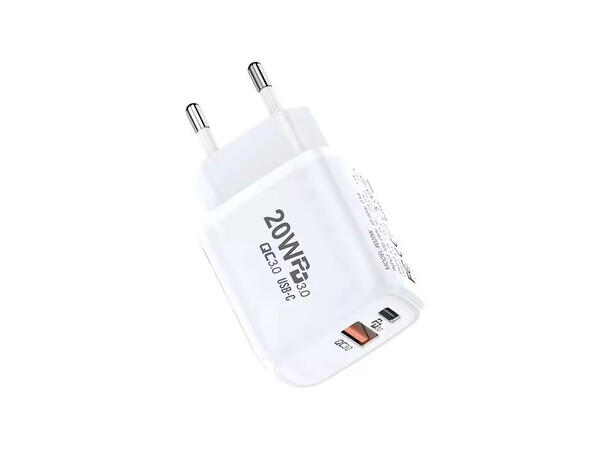 ConnectED Phone hjemmelader 20W, både USB og Type-C utgang 