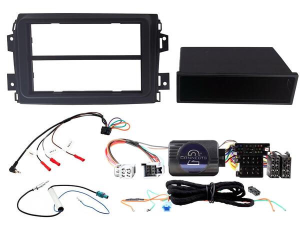 Connects2 Komplett monteringskit 2-DIN Fiat Ducato (2022-2025) open dash 