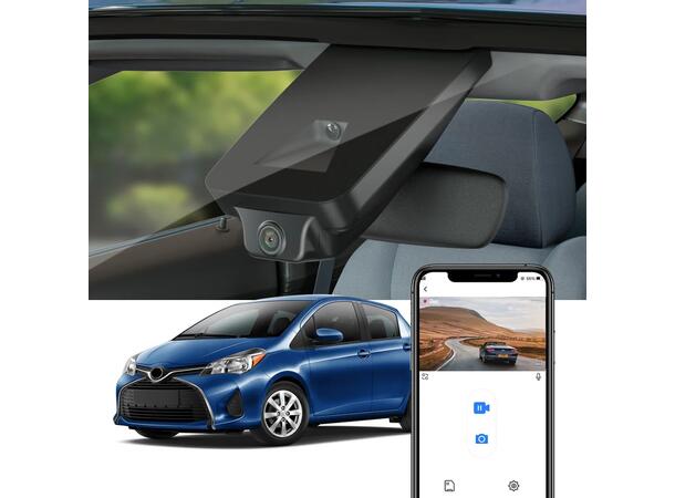 FITCAMX Integrert 4K Dashcam (foran+bak) Toyota Yaris (2015 - 2019)