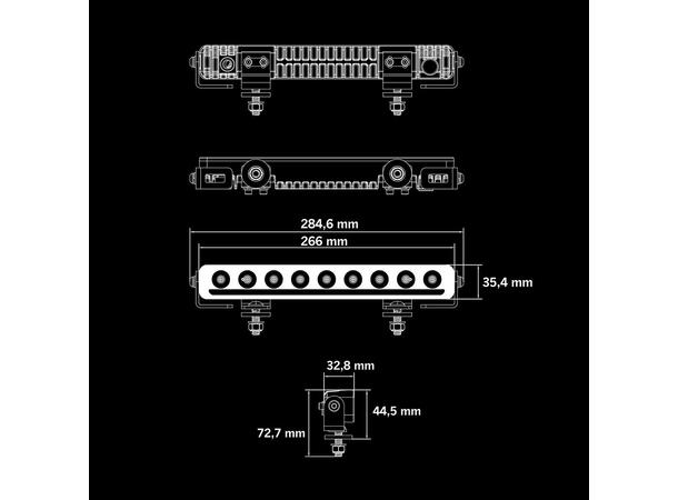 Strands  Nuuk E-line LOW PROFILE 10" LED-lys low profile m/pssisjonslys