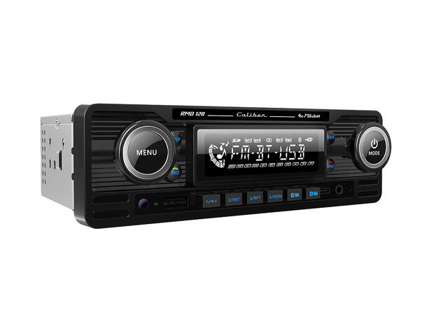 Caliber DAB+/USB/SD/BT  hovedenhet DAB+ spiller med sort krom retro look! 